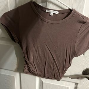 Tight bronze cropped top